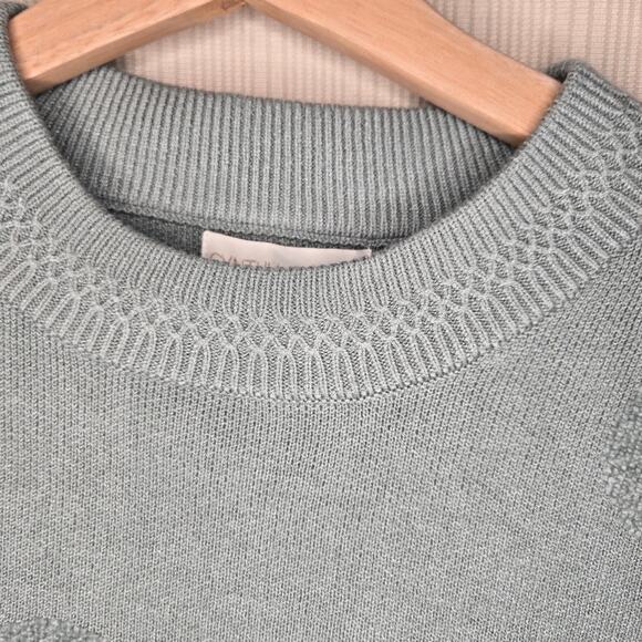 NWT Cynthia Rowley Small Gray/Teal Textured Polka Dot Sweater [0006] - Picture 4 of 10